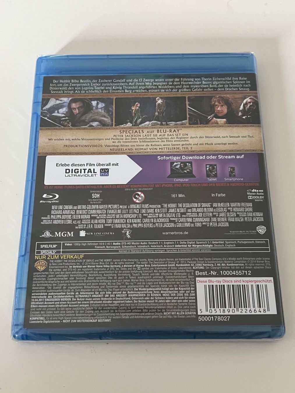 Tutti i DVDs: Der Hobbit: Smaugs Einöde - Blu-ray - Neu & OVP – Nuovo e nell'imballaggio originale da Altstätten SG venduto da sheamus 1