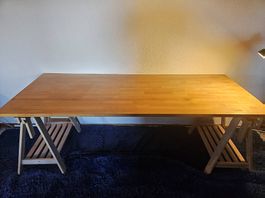Bureau bois 200x80cm (Hauteur réglable) / Large wooden desk