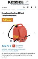 Benzin Kanister 25 Litern mit Zapfpistole Pumpe 