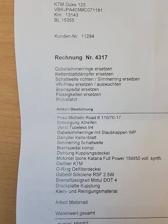 KTM Strada: KTM Duke 125 – Usato da Allschwil venduto da Vca77 4