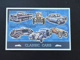 Briefmarken Grenada Classic Cars 1996 Block ** Luxus (B20)