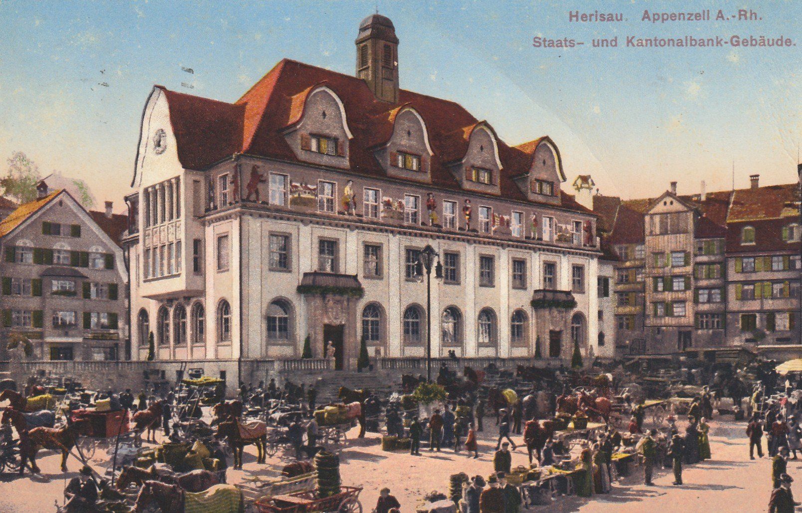 Cartoline postali: Herisau Marktszene – Usato da Rorschacherberg venduto da fratovi2