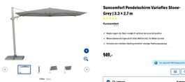 Pendelschirm 330 x 270 cm Ecru