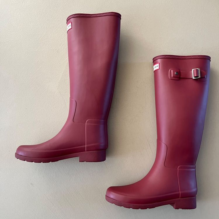 Damen Gummistiefel Kniehoch Mit Seitenschnalle - Wasserdicht Für Festival & Garten