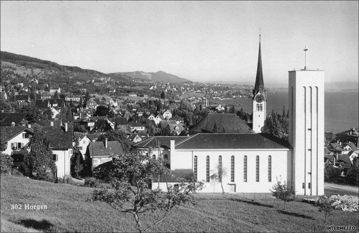 Cartoline postali: Horgen // Kirche 1942 – Usato da Basel venduto da intermezzo12