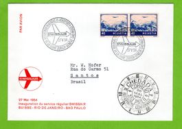 1954 F44c reinblau/rosa Mai 54 S. Paulo Paar -.40 SBK 100.--