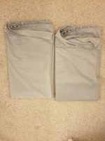 Rideaux 2pièces, gris, polyester,  bon état, 134x248cm