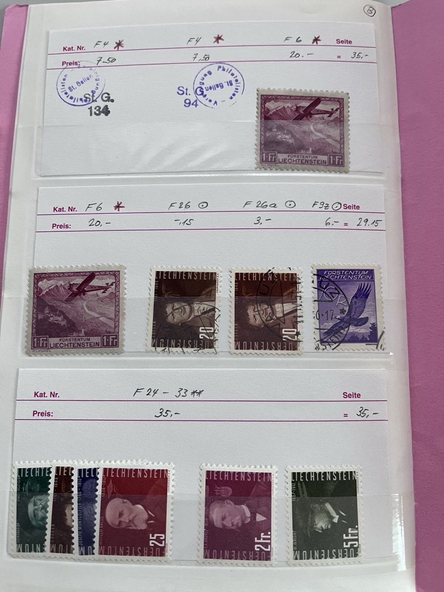 Tutti i francobolli: Briefmarken Auswahlheft Liechtenstein – Usato da Römerswil LU venduto da manuscha_ 8