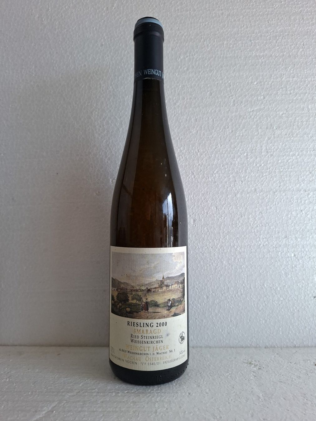 Vino: Riesling 2000 - Smaragd - Weingut Jäger – Nuovo e nell'imballaggio originale da Vionnaz venduto da Trompette 1