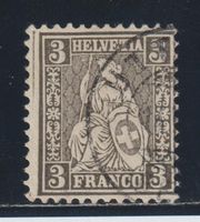 Sitzende Helvetia Nr. 29 gestempelt / Befund
