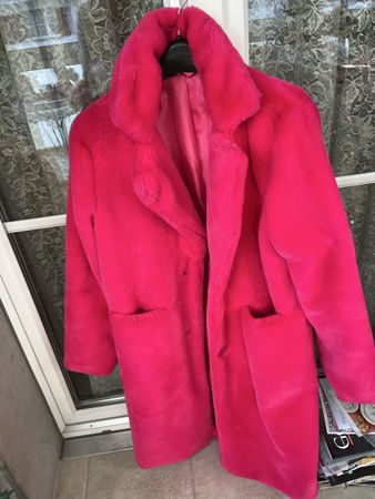 Eyecatcher Webpelzmantel in pink