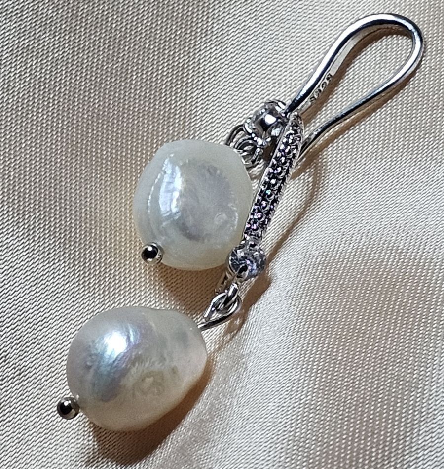 Ohrringe & -stecker: Ohringe mit echten Barockperlen c.a. 10mm, 925 versilbert – Neu (gemäss Beschreibung) aus Grenchen von maretop 3