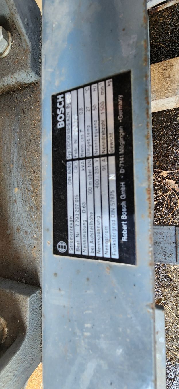 Bosch Generatori di corrente: Génératrice moteur Man – Usato da Courgenay venduto da sch_6kn5 2