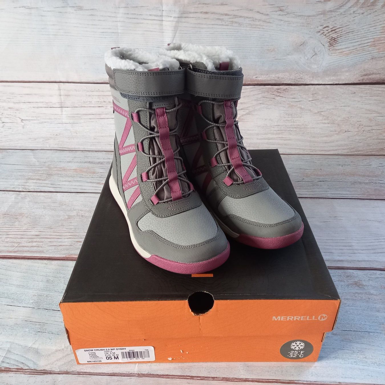 Merrell Scarpe per ragazze: Merrell Snow Crush 2.0 Gr.36 Grau Neu – Nuovo (secondo la descrizione) da Schweizersholz venduto da freyle1 1