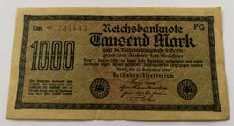 Reichsbanknote 1000 Mark 1922 Deutschland