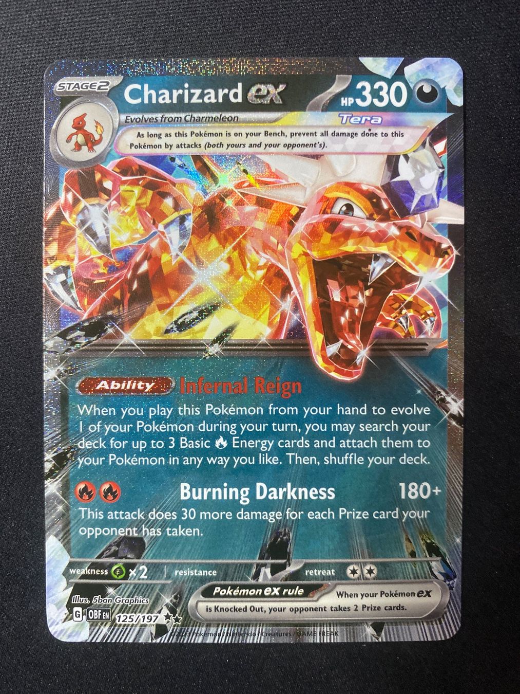 Pokémon Sammelbilder & Trading cards: Charizard ex 125 - Glurak - Dracaufeu - Obsidian Flames - EN – Neu (gemäss Beschreibung) aus Hausen AG von Shrade