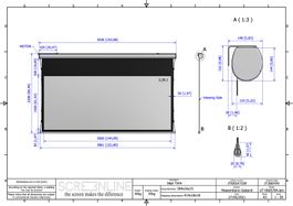 Ecran de projection electrique Screenline 360cm de base