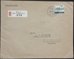 Historischer Brief aus Bern nach Stockholm, 1946, Rarität