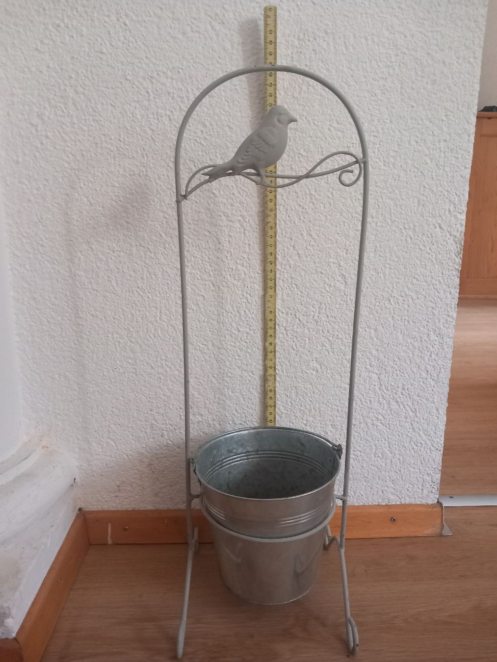 Vasi per fiori: Blumentopf mit Vogelmotiv Metall Eimer Ständer Deko  – Usato da Biberist venduto da lsr_z9lv