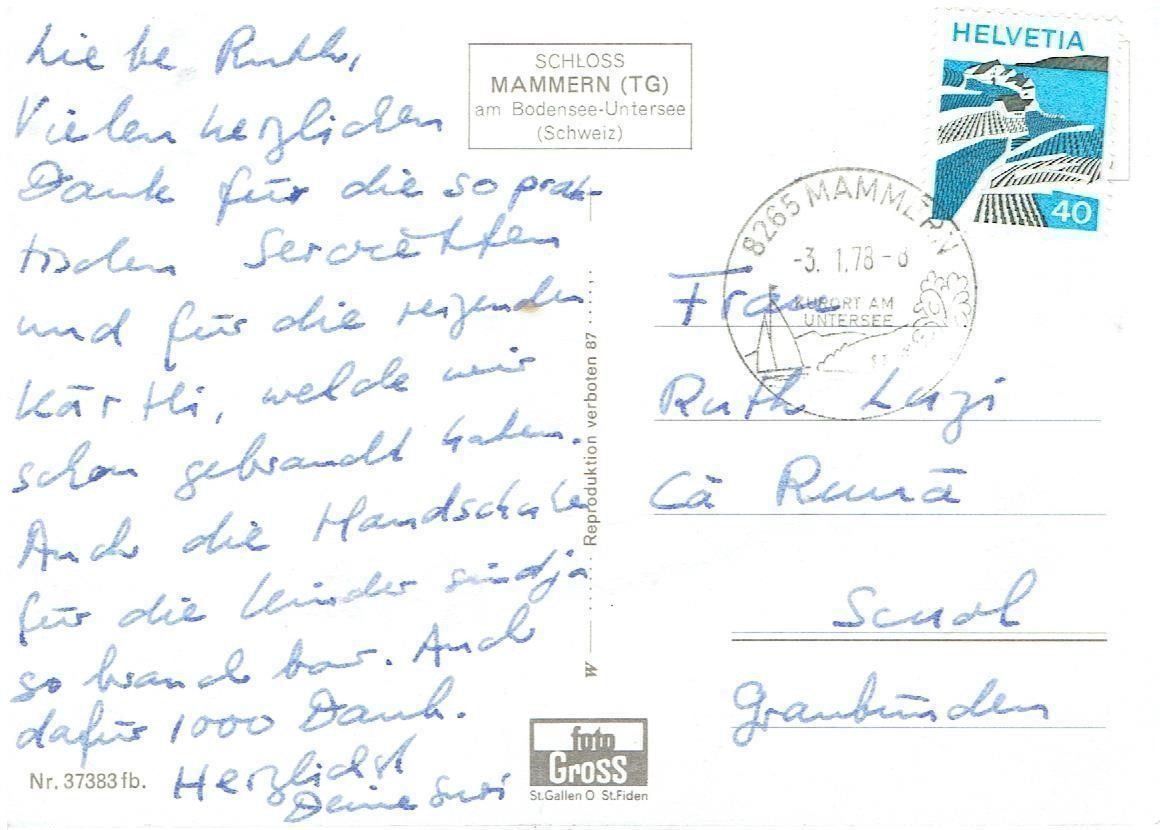 Cartoline postali: Schloss Mammern – Usato da Flims - Dorf venduto da Stagediver 1