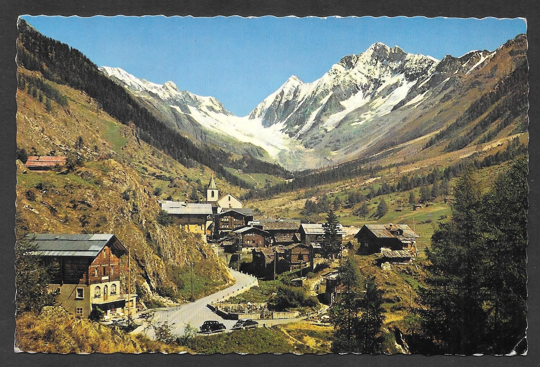 Cartoline postali: Blatten im Lötschenthal Dorfansicht – Usato da Olten venduto da clotaldi