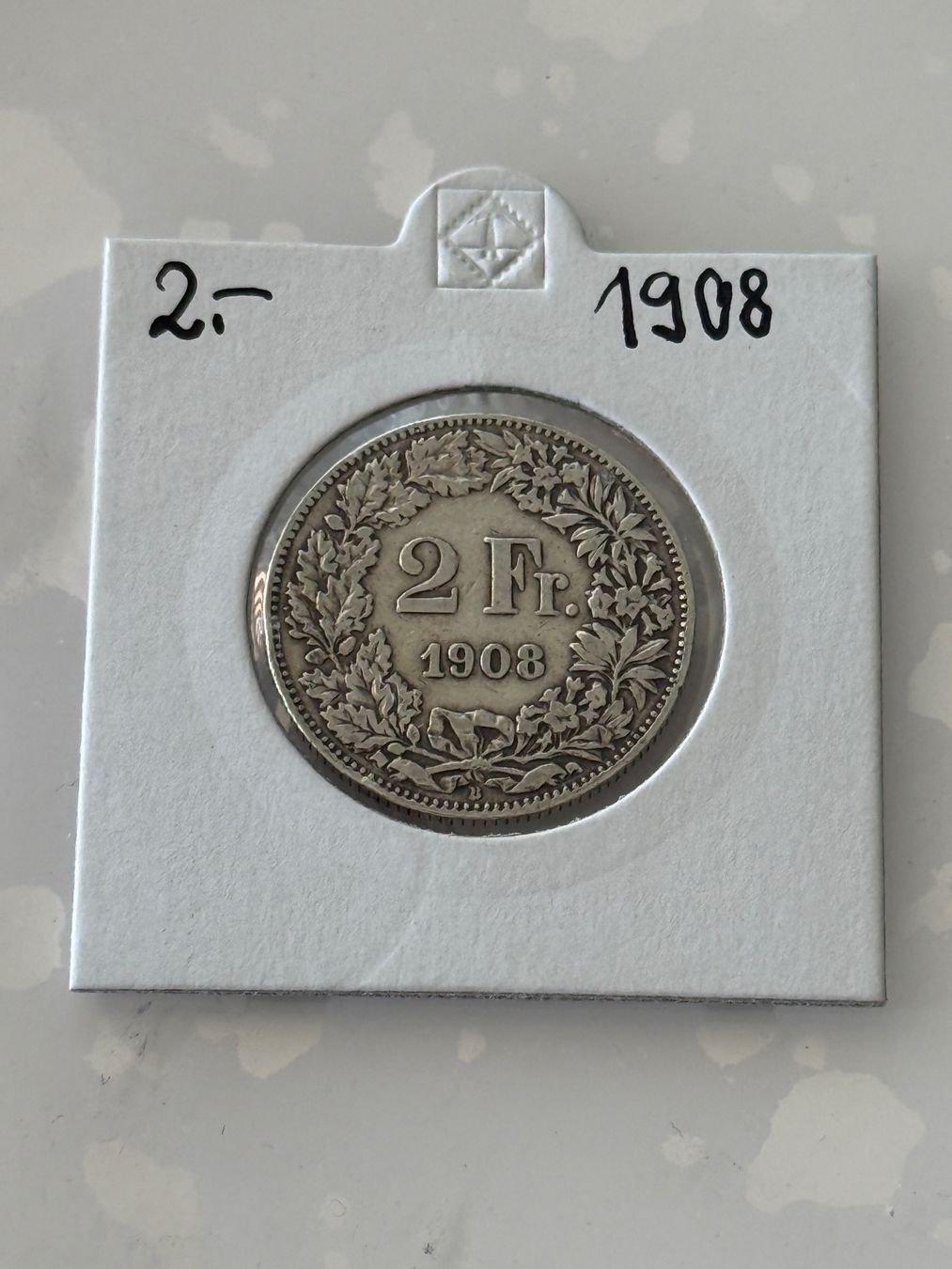 Tutti le monete: 2 Franken 1908  sehr Rar – Usato da Wallisellen venduto da SWISS_SILVER1 1
