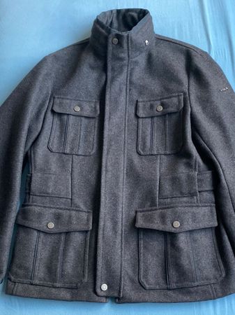 wunderschöner Herren Kurzmantel Pal Zieri Lab Gr 48 antrazit