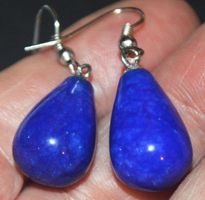 Ohrringe L-8664 – Lalpislazuli Tropfen 2x1,3cm 1 Paar
