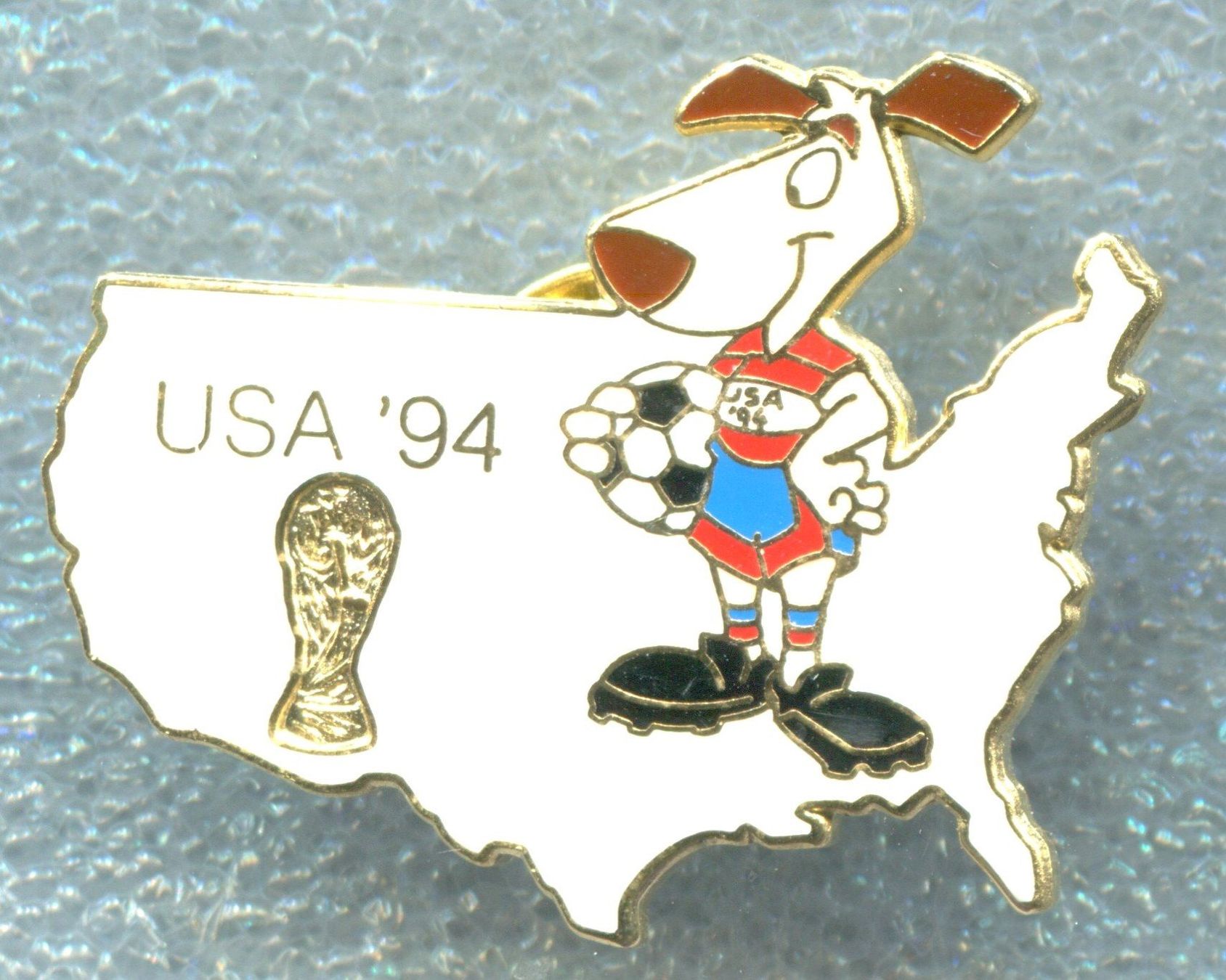 Fifa Plaketten & Abzeichen: FIFA  USA WM '94  Maskottchen  – Gebraucht aus Winterthur von Sammleroase