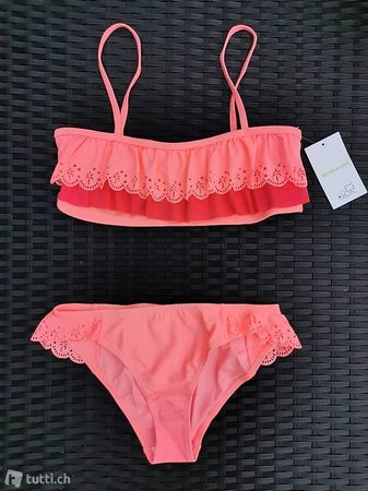 Mädchen Bikini rosa / lachs Gr 152/158 Vertbaudet NEU!