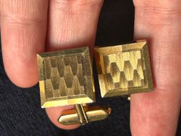 Goldene Manschettenknöpfe Vintage Herren Schmuck Geschenk...