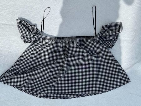 Haut à carreaux noir/blanc Bershka T.XS