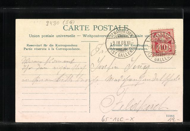 Cartoline postali: St. Margrethen, Bahnhof mit Bahnsteig un – Usato da Berlin venduto da bartko-reher 1