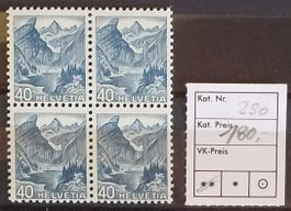 W) 290, Seealpsee postfrisch im 4-Block Kt 180.-