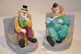 BUCHSTÜTZE CLOWN GRUPPE SITZEND FÜR IHR BÜCHERREGAL