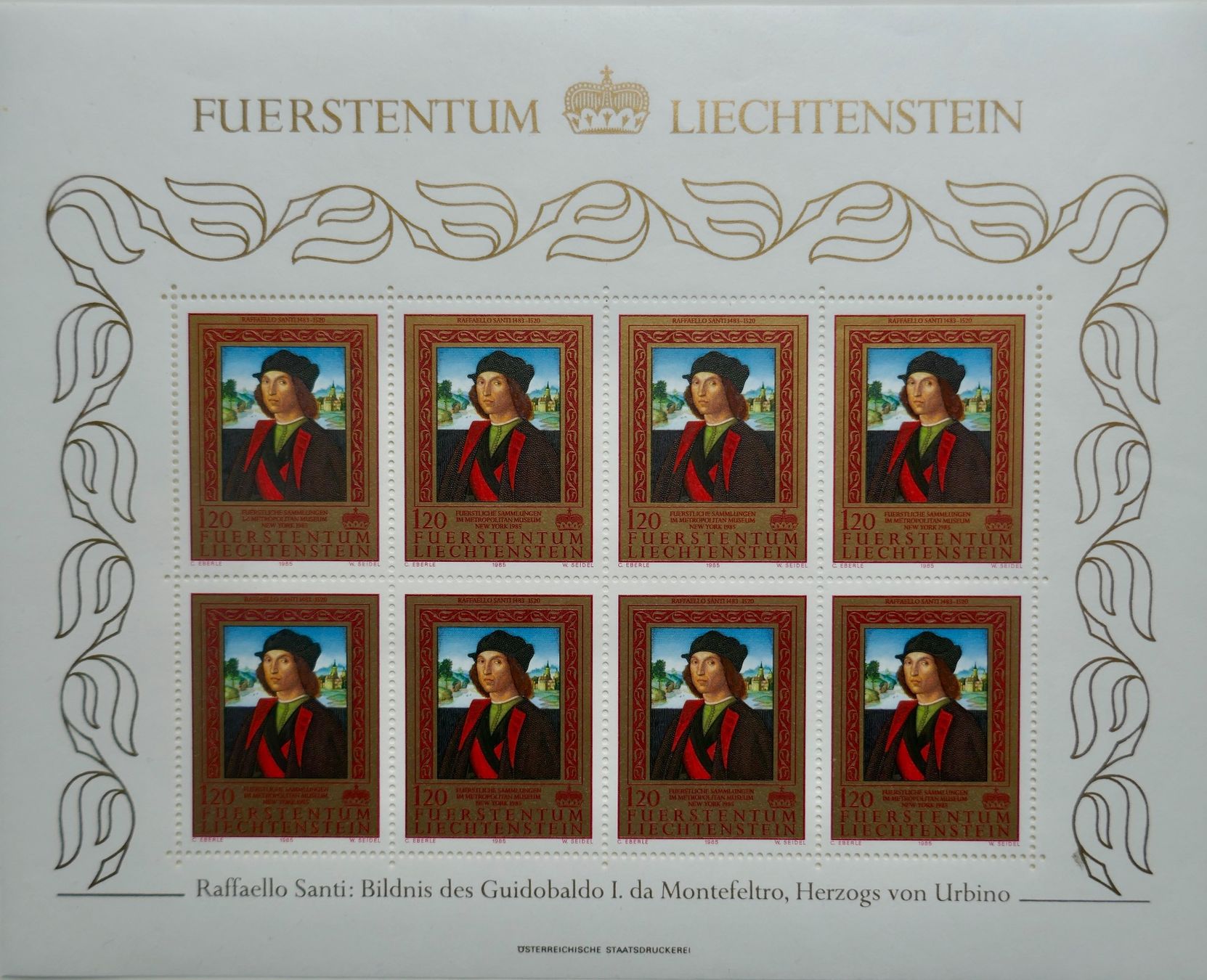 Tous les timbres: Fl Kleinbogen Satz 1985 Gemälde postfrisch** – Neuf (Voir description) à Möhlin par PHILABARTIS 5