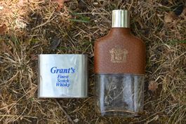 Vintage Flachmann Set - Grant's Scotch Whisky Taschenflasche