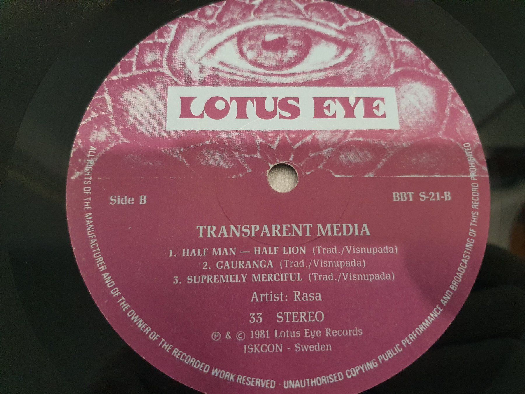 Dischi in vinile: Rasa – Transparent Media – Usato da Uster venduto da Vinyl-Leidenschaft 5