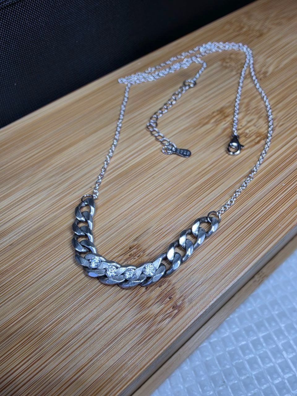 Ketten: Collier argent avec diamants de moissanite certifiés GRA – Gebraucht aus Reconvilier von MARCLAT