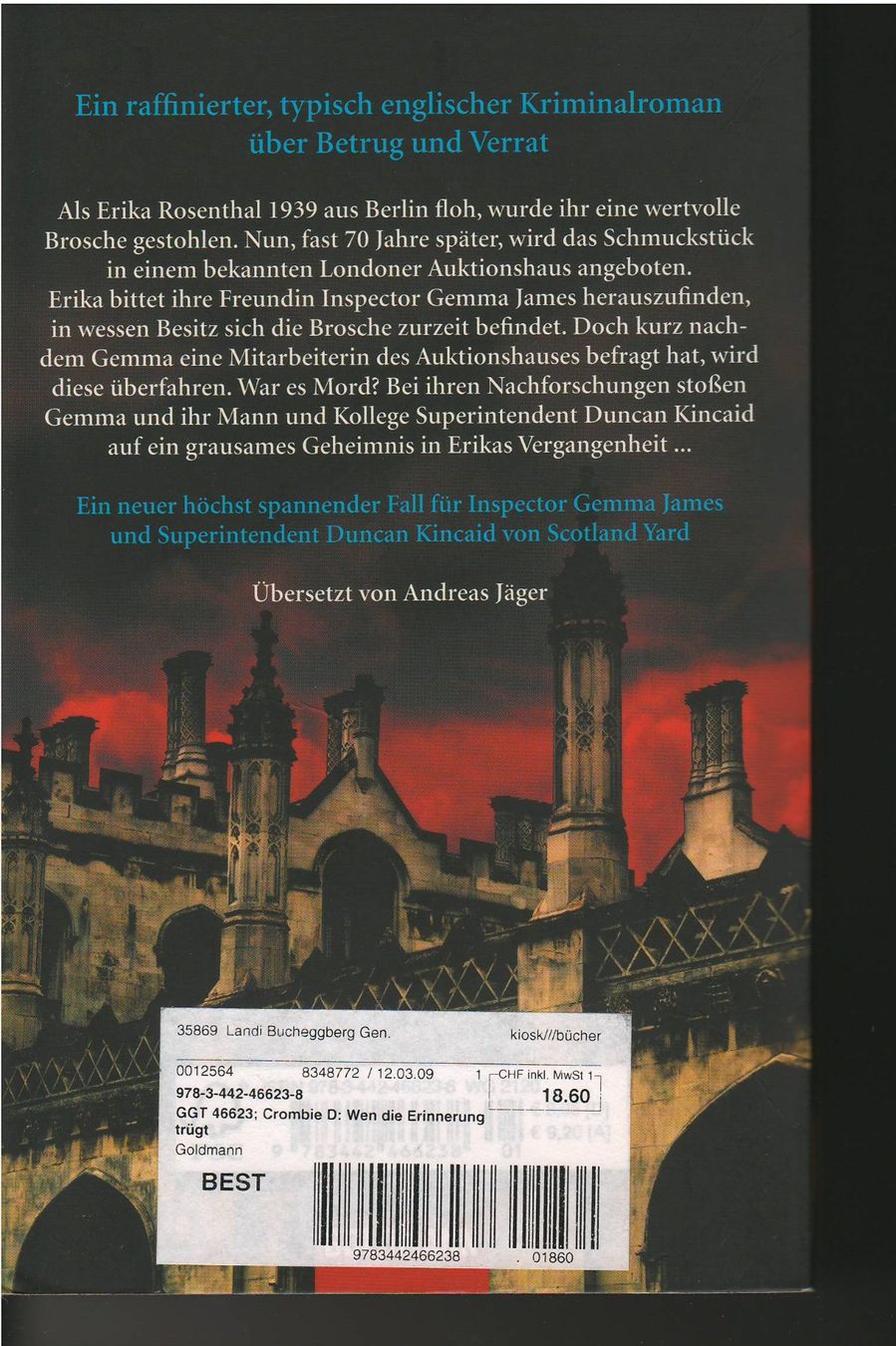 Libri: Deborah Crombie  -  Wenn die Erinnerung trügt – Usato da Lyss venduto da Zon 1