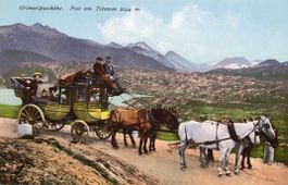 Grimsel - Passhöhe   VS  -  Postkutsche am Totensee