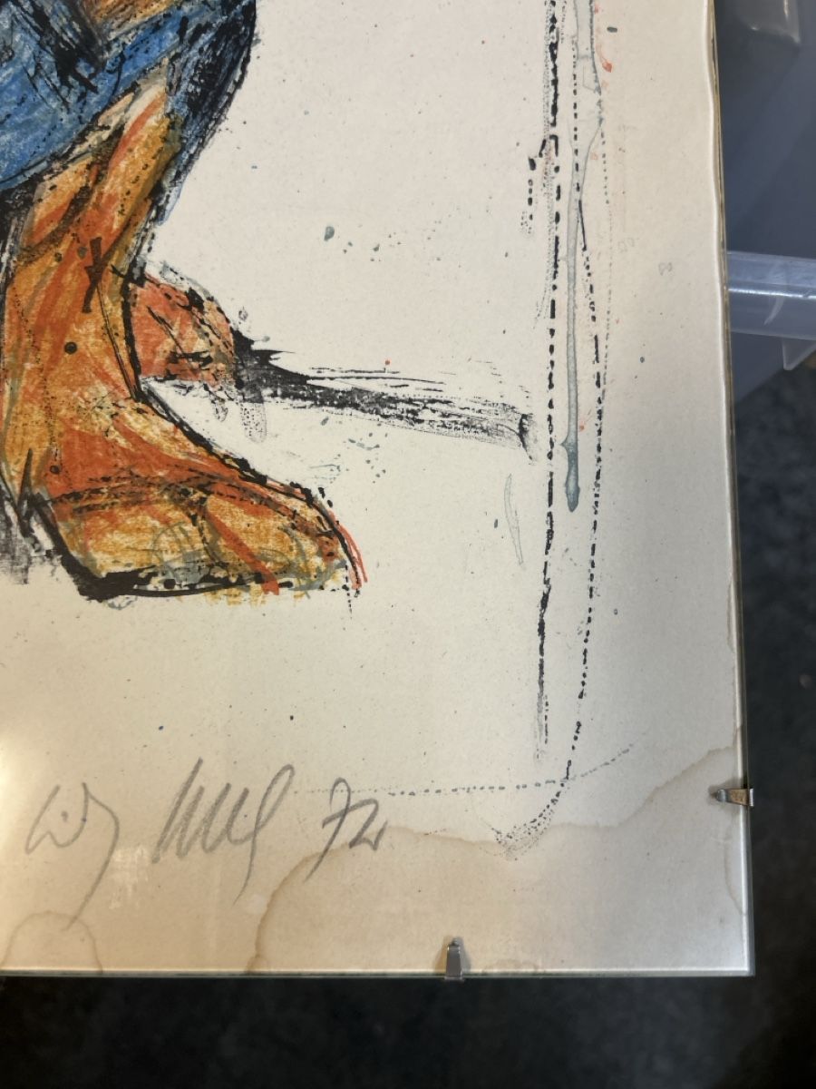 Grafiken & Lithographien: Fritz Hug, Lithografie mit Dackel – Gebraucht aus Zürich von BashasBrockenhaus 1