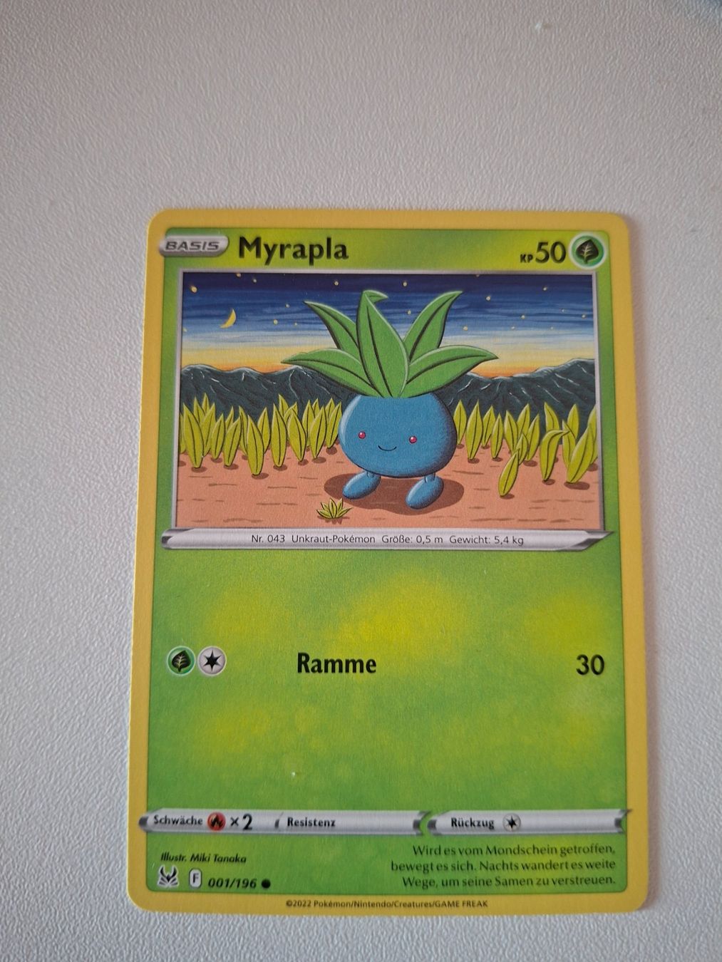 Pokémon Carte collezionabili: Myrapla Pokémon Karte 001/196 – Usato da Erlinsbach venduto da pfunky