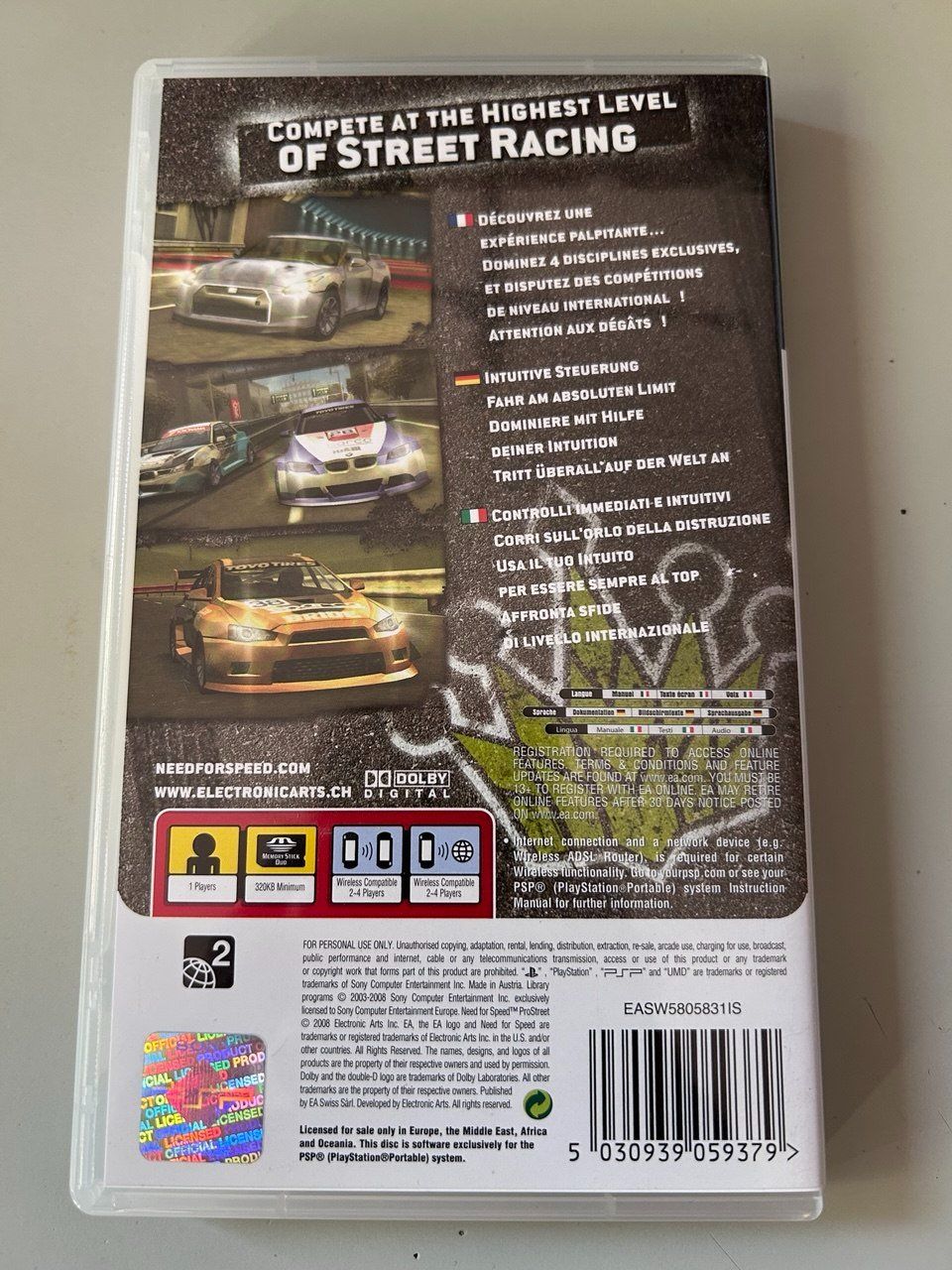 Sony Giochi: Need for Speed: ProStreet per PlayStation Portable – Usato da Giubiasco venduto da LorisVale 1