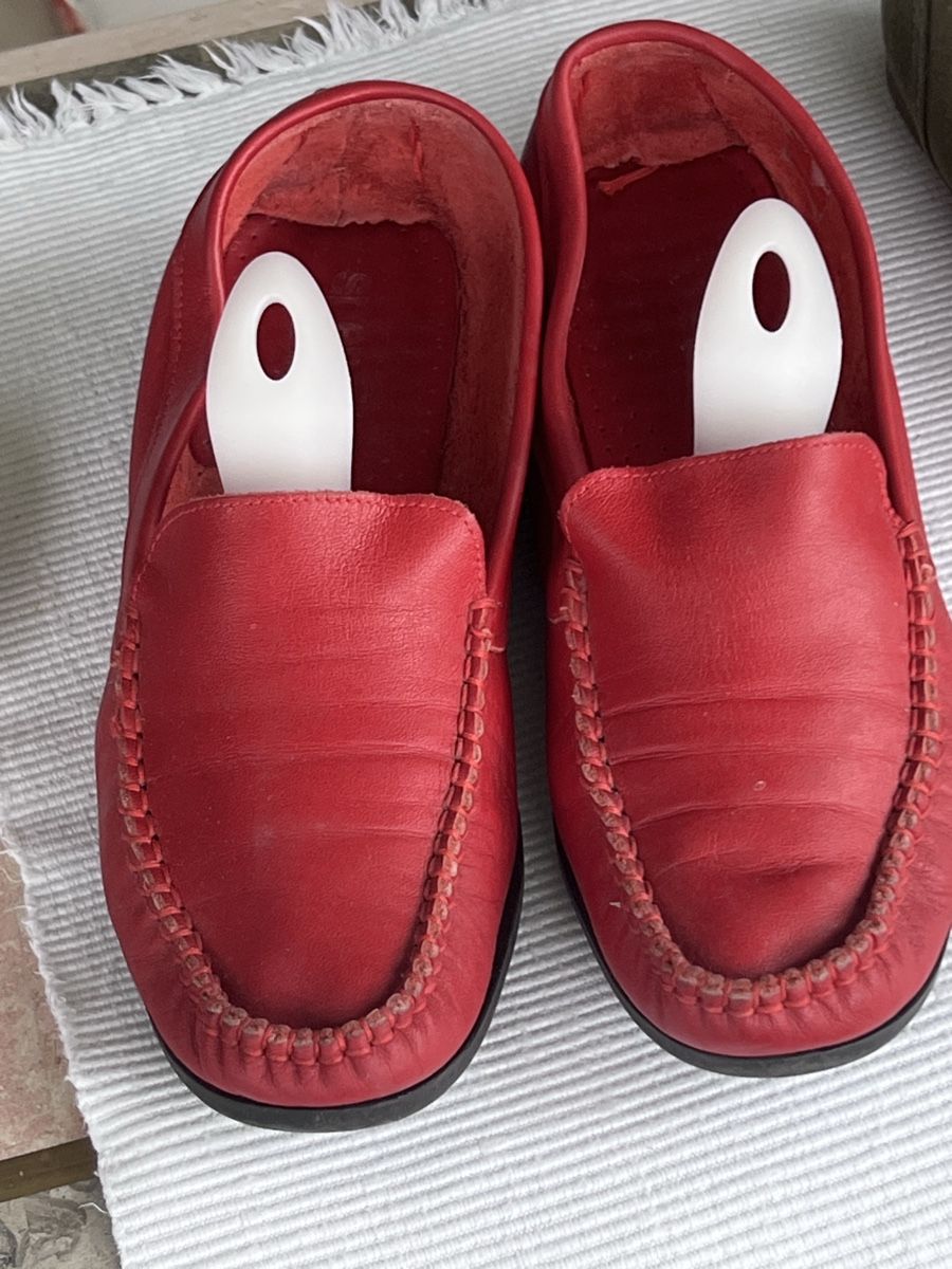 Damenschuhe: Schuhe rot 38 Leder  – Gebraucht aus Richterswil von Luke6