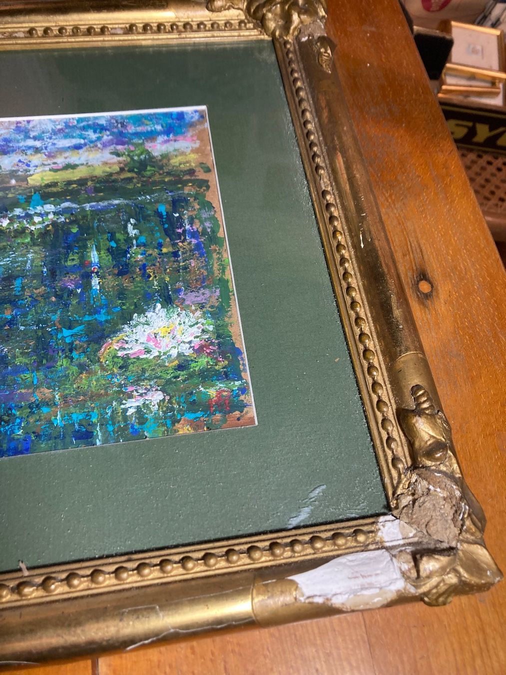 Gemälde: Peinture Gemälde Nénuphars cadre rahmen – Gebraucht aus St-Cierges von LeRegain 4