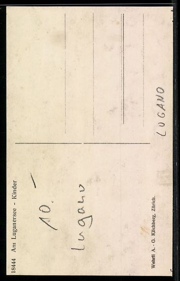 Cartes postales: AK Lugano, Am Luganersee, Kinder – D'occasion à Berlin par bartko-reher 1