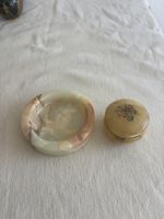 Antikes Onyx-Set – Schatulle & Aschenbecher Vintage