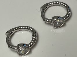 Kleine Sterlingsilber Kreolen