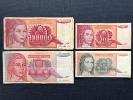 Belgrad - Jugoslawien - Dinar - 4 Noten